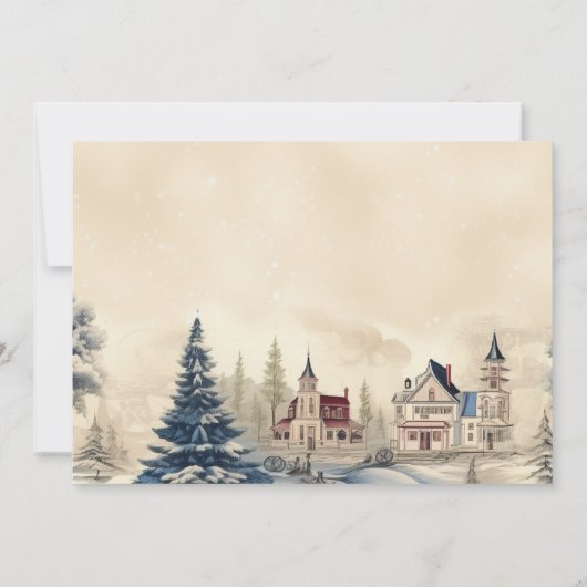 Romantische winter bruiloft save the date (Achterkant)