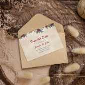 Romantische winter bruiloft save the date