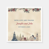 Romantische winter bruiloft servet (Voorkant)