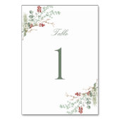 Romantische winter groen bruiloft kaart (Voorkant)