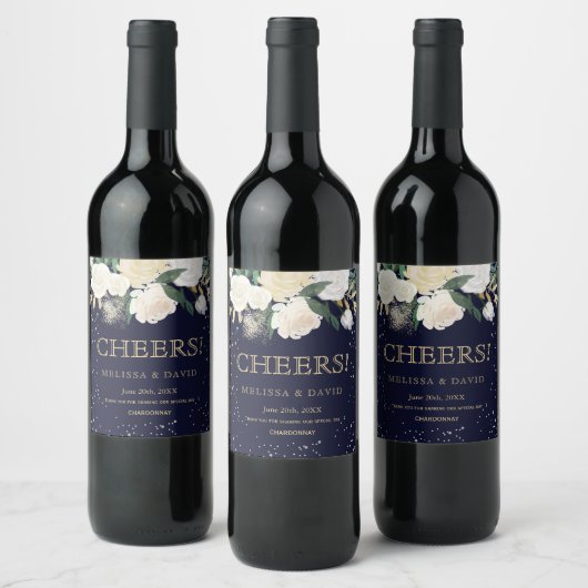 Romantische Winter Wijn Etiketten (Flessen)