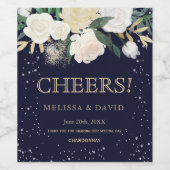 Romantische Winter Wijn Etiketten (Enkel label)