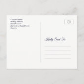 Romantische Winter Wonderland Save the Date Aankondigingskaart (Achterkant)