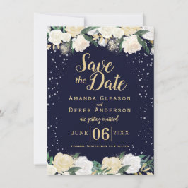 Romantische winterfoto save the date