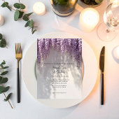 Romantische Wisteria Bruiloft Kaart
