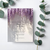 Romantische Wisteria Bruiloft Kaart
