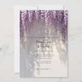 Romantische Wisteria Bruiloft Kaart (Voorkant)