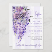 Romantische Wisteria Huwelijksuitnodiging Kaart (Voorkant)