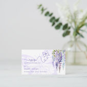 Romantische Wisteria Sprookje Bruiloft Mini RSVP-k Informatiekaartje (Staand voorkant)