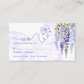 Romantische Wisteria Sprookje Bruiloft Mini RSVP-k Informatiekaartje (Voorkant)