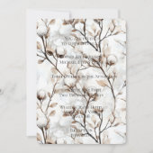 Romantische witte bloeiende boom bruiloft kaart (Voorkant)