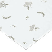 Romantische witte bloem korte tafelloper (Hoek)