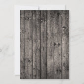 Romantische Witte Bloem & Parels Rustieke Hout Kaart (Achterkant)