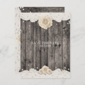 Romantische Witte Bloem & Parels SAVE THE DATE Aankondigingskaart (Voorkant / Achterkant)