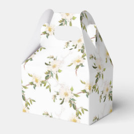 Romantische witte bloemen bedankdoosjes