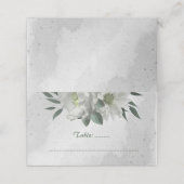 romantische witte bloemen botanische bruiloft plaatskaartje (Buitenkant ongevouwen)