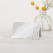 romantische witte bloemen botanische bruiloft plaatskaartje (Achterkant)