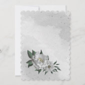 Romantische witte bloemen botanische verjaardag kaart (Achterkant)