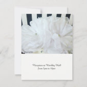 Romantische witte bloemen bruiloftsinvitaties kaart (Achterkant)