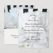 Romantische witte bloemen bruiloftsinvitaties kaart (Voorkant / Achterkant)