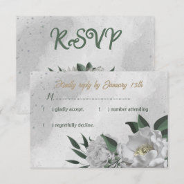 romantische witte bloemen grilly botanische bruilo RSVP kaartje