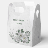 romantische witte bloemen grilly bruiloft bedankdoosjes (Geopend)