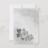 romantische witte bloemen grilly bruiloft bedankkaart (Achterkant)