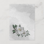 romantische witte bloemen grilly bruiloft informatiekaartje (Achterkant)