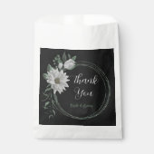 Romantische witte bloemen & groene bladeren bruilo bedankzakje (Voorkant)