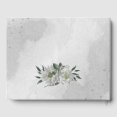 Romantische witte bloemen & groene bladeren bruilo gastenboek (Achterkant)