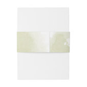 romantische witte bloemen groene bladeren bruiloft uitnodigingen wikkel (Achterkant Voorbeeld)