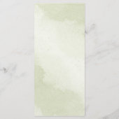 romantische witte bloemen met groene bladeren menu (Achterkant)