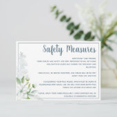 Romantische witte bloemen: veilig voor bruiloft informatiekaartje (Staand voorkant)