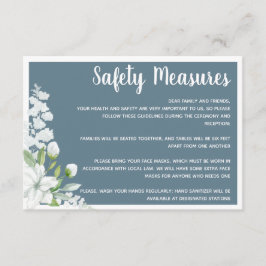 Romantische witte bloemen: veilig voor bruiloft informatiekaartje