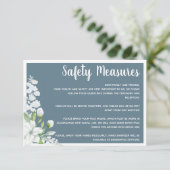 Romantische witte bloemen: veilig voor bruiloft informatiekaartje (Staand voorkant)