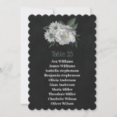 Romantische witte bloemen zwarte zitkaart kaart (Voorkant)