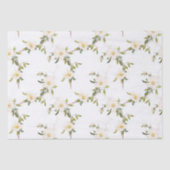 Romantische witte bloemenbruiloft tissuepapier (Voorkant)