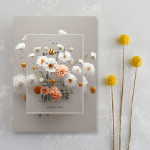 Romantische witte bloesems | Elegante chique bruil Kaart