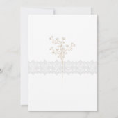 Romantische Witte Blush Bloemen Bruiloft Uitnodigi Kaart (Achterkant)