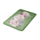 Romantische witte brandkranen, roze rozen badmat (Gekanteld)