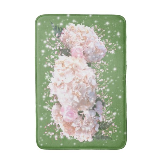 Romantische witte brandkranen, roze rozen badmat (Voorkant Verticaal)