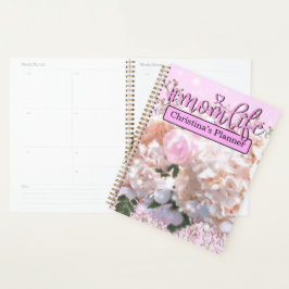 Romantische witte brandkranen roze rozen #momlife planner