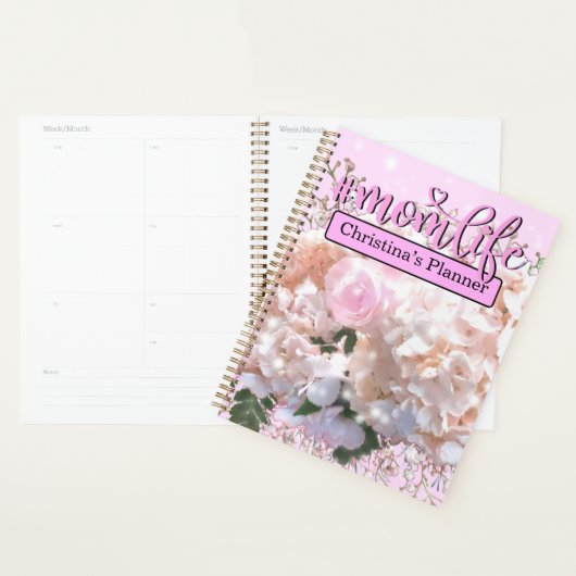 Romantische witte brandkranen roze rozen #momlife planner (Display)