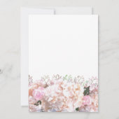 Romantische witte brandkranen roze rozen Weddensch Kaart (Achterkant)