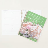Romantische witte brandkranen, roze witte bloemen planner (Display)