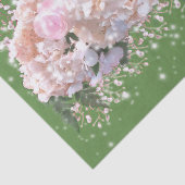 Romantische witte brandkranen, roze witte bloemen tissuepapier (Detail)