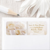 Romantische witte crème rozen Retouradreslabel Etiket (Insitu)