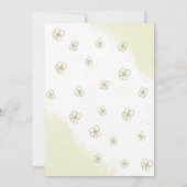 Romantische witte en gouden bloemen verjaardag uit kaart (Achterkant)