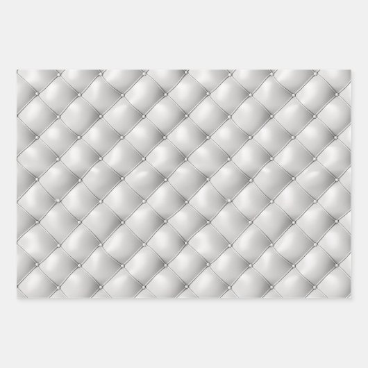 Romantische witte faux lederen bruiloft inpakpapier vel (Voorkant 3)