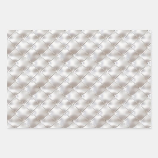 Romantische witte faux lederen bruiloft inpakpapier vel (Voorkant 2)